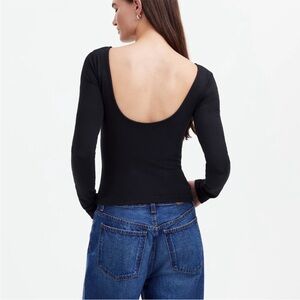 J Crew Scoop Back Long Sleeve M